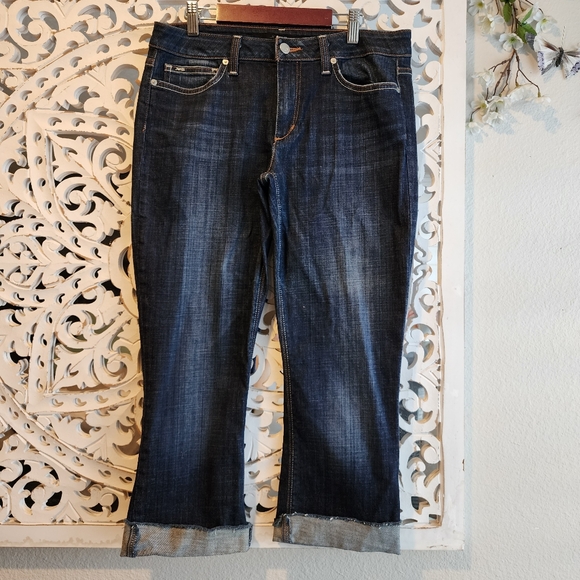 JOES JEANS CURVY BOOTCUT DARK WASH MID RISE RAW HEM SZ 30 - Picture 8 of 12